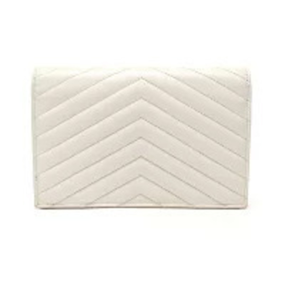 Saint Laurent Yves Cassandra Shoulder Bag White